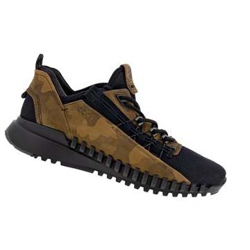 Men's Ecco Zipflex Sneakers Brown / Black | Canada 668XYU